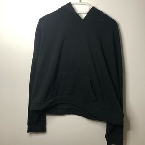 Cropped black hoodie